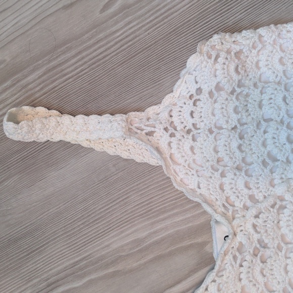 90's vintage Lilly Pulitzer crochet tank top fully lined cream colored - Picture 5 of 16